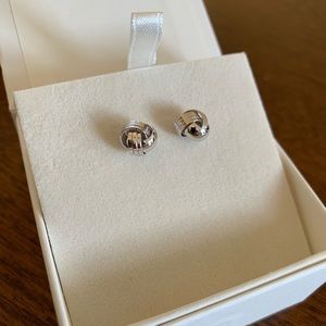 MM. LaFleur RW Knot Earrings Silver NIB